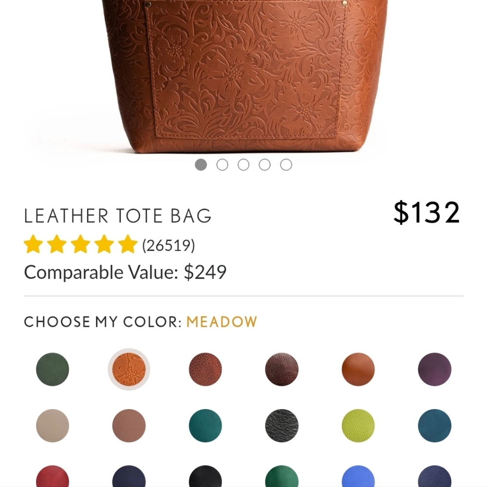 Portland Leather Goods Tote Meadow - Picture 9 of 9